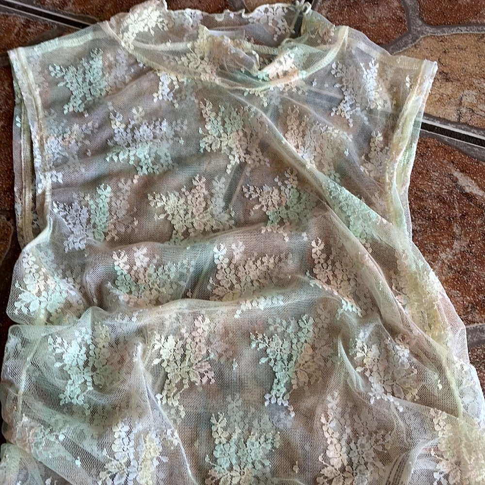 Free People “Intimately” mesh tee. Size S. - Picture 3 of 6